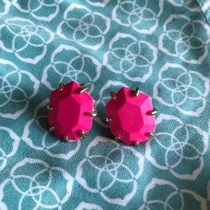 Kendra Scott neon pink Morgan earrings